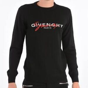 Givenchy Black and Red Logo Long Sleeve